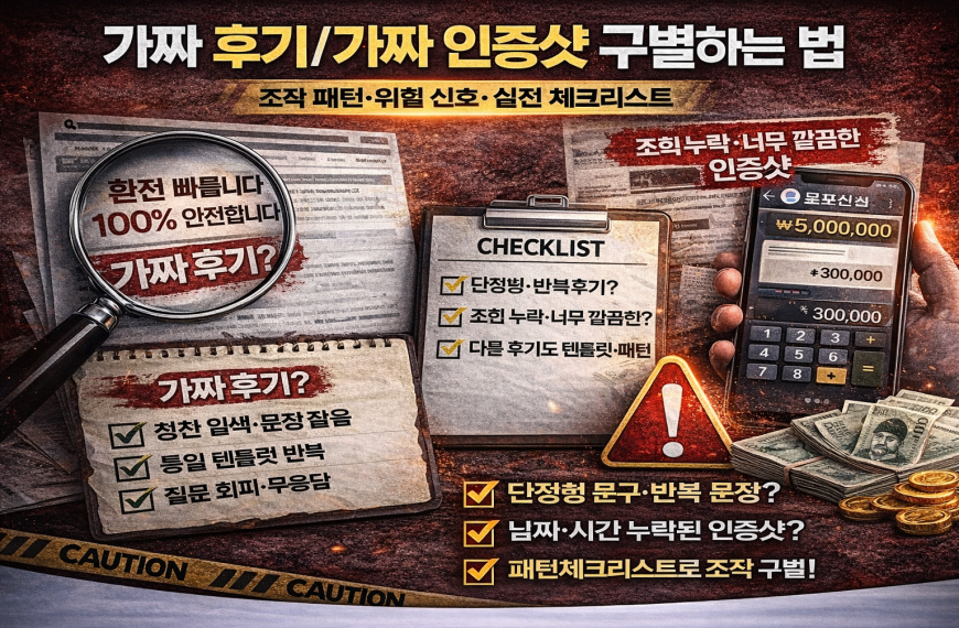 가짜 후기/가짜 인증샷 구별하는 법