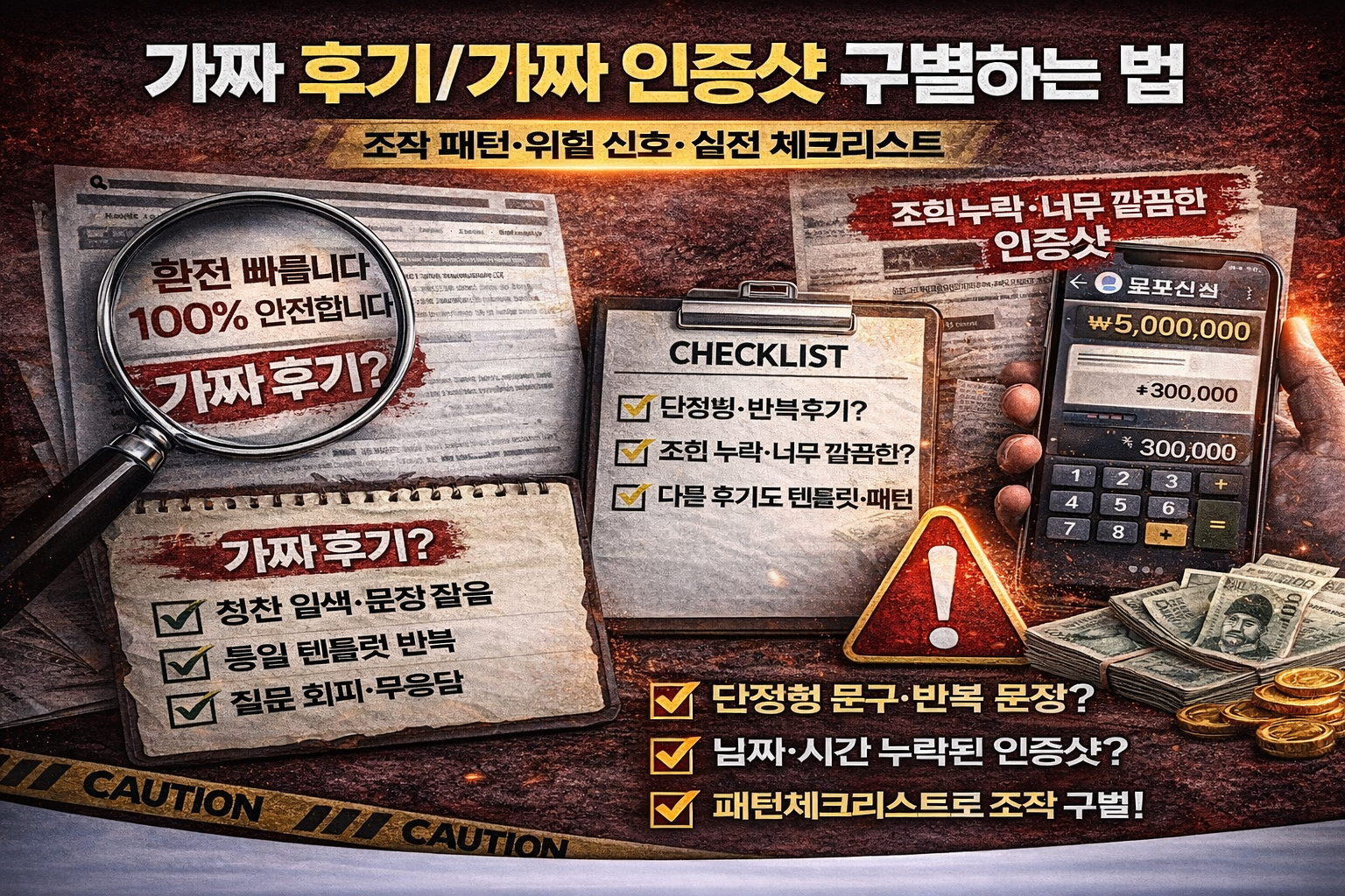 가짜 후기/가짜 인증샷 구별하는 법