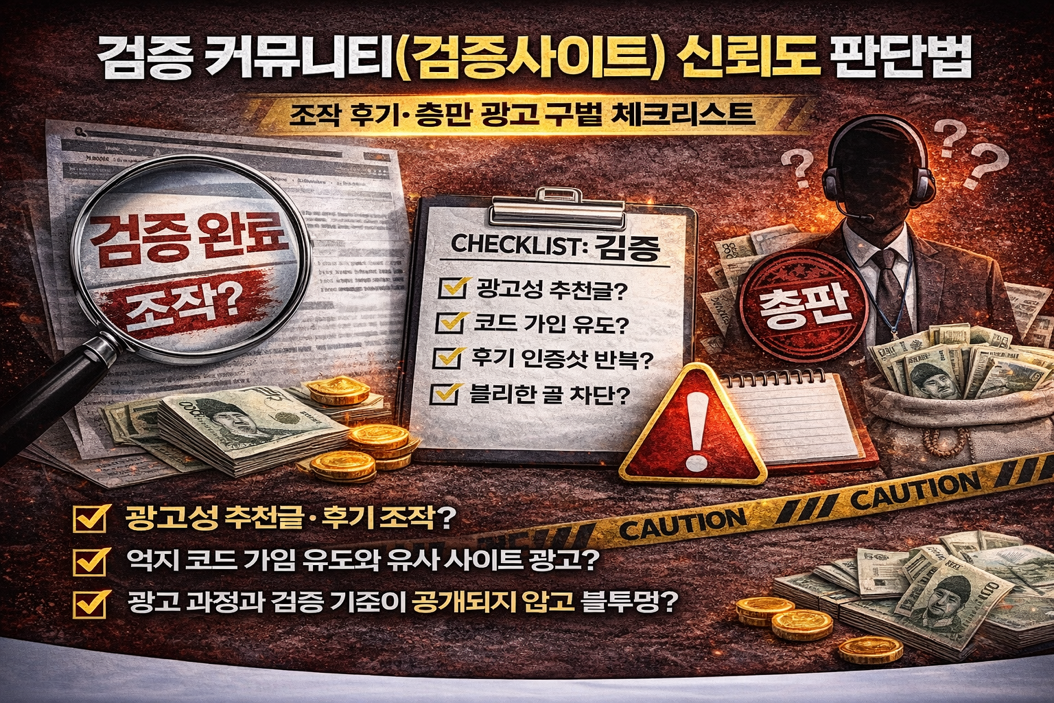 검증 커뮤니티(검증사이트) 신뢰도 판단법