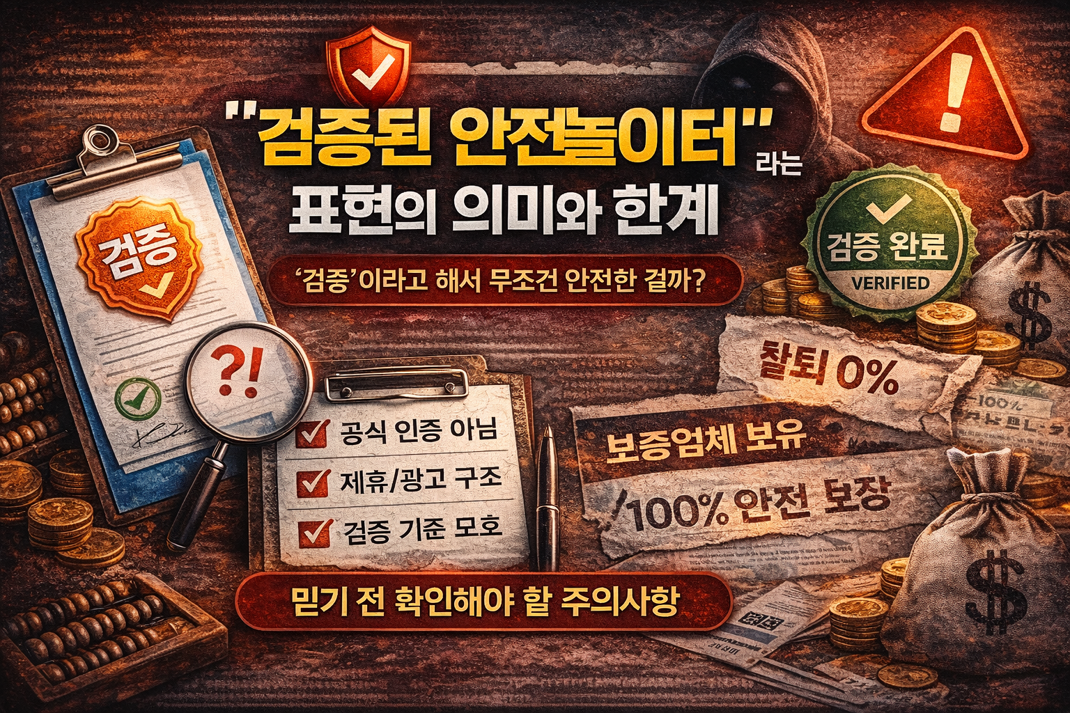 “검증된 안전놀이터”라는 표현의 의미와 한계