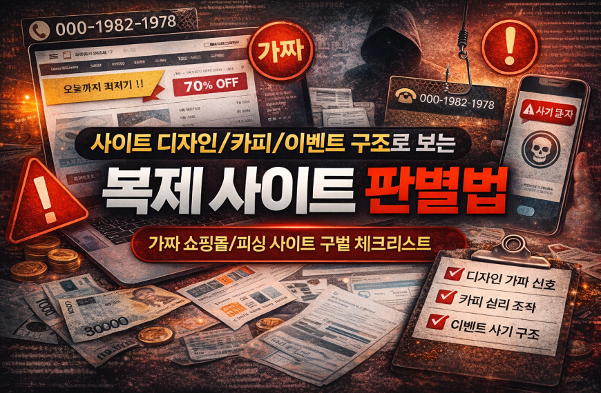 사이트 디자인/카피/이벤트 구조로 보는 복제 사이트 판별법