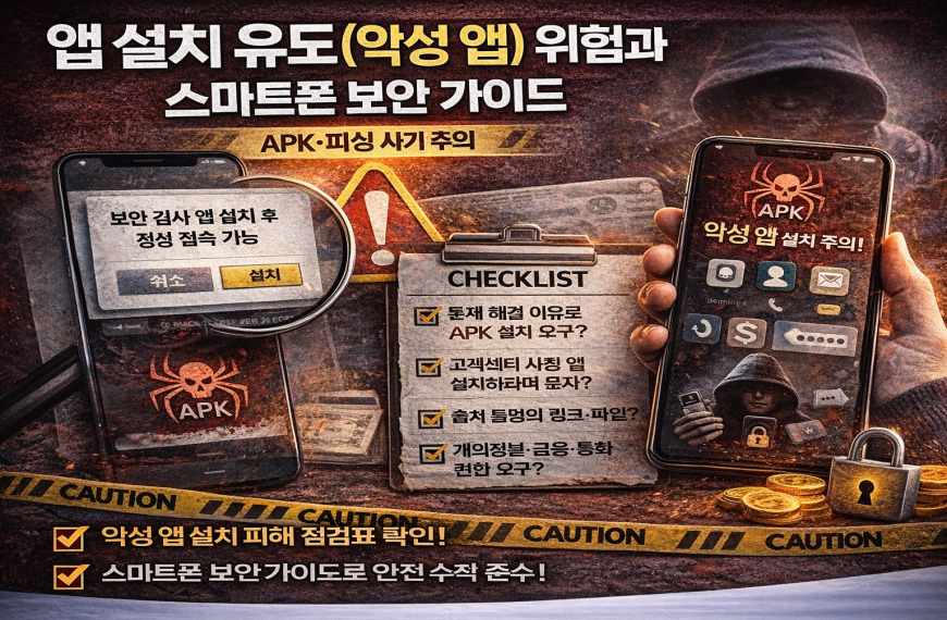 앱 설치 유도(악성 앱) 위험과 스마트폰 보안 가이드