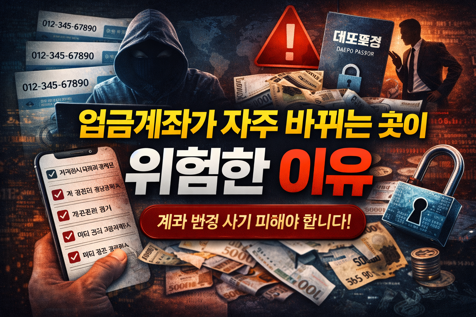 입금계좌가 자주 바뀌는 곳이 위험한 이유