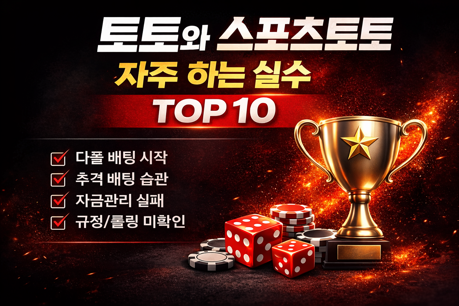 토토 초보가 자주 하는 실수 TOP 10