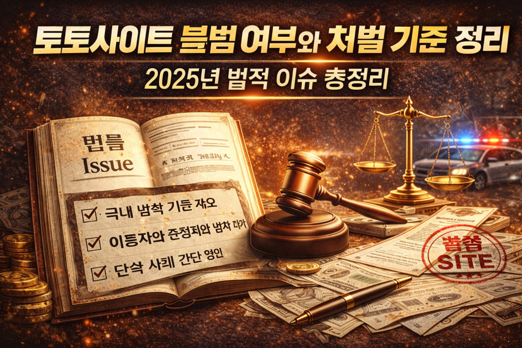 토토사이트 관련 법적 이슈 정리