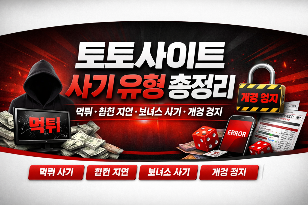 토토사이트 사기 유형 총정리