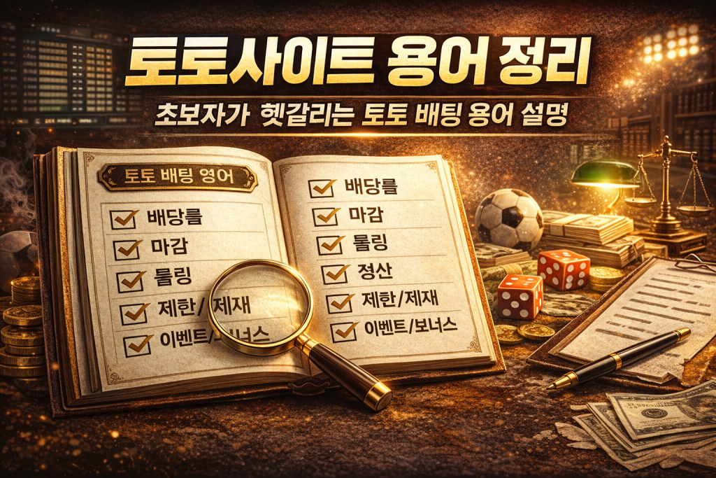 토토사이트 용어 정리