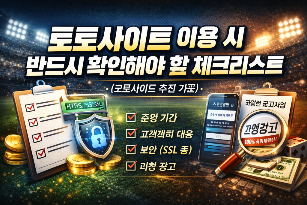 토토사이트 이용 시 반드시 확인해야 할 체크리스트