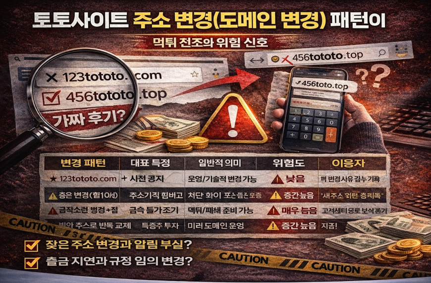 토토사이트 주소 변경(도메인 변경) 패턴이 의미하는 것