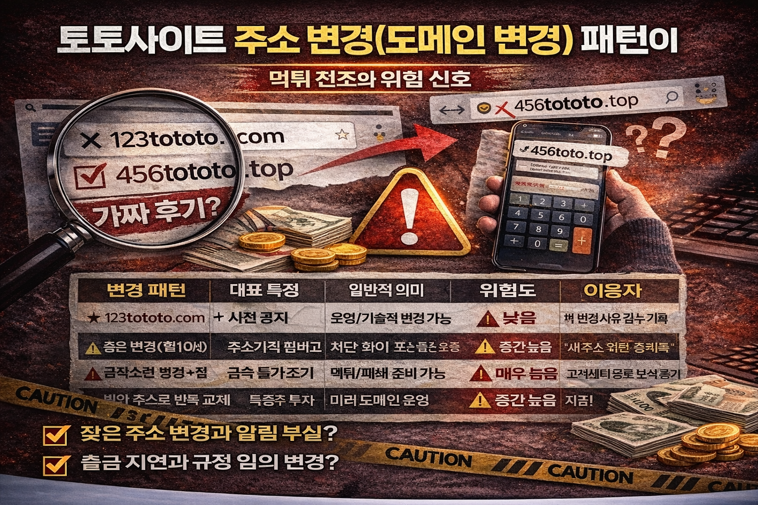 토토사이트 주소 변경(도메인 변경) 패턴이 의미하는 것