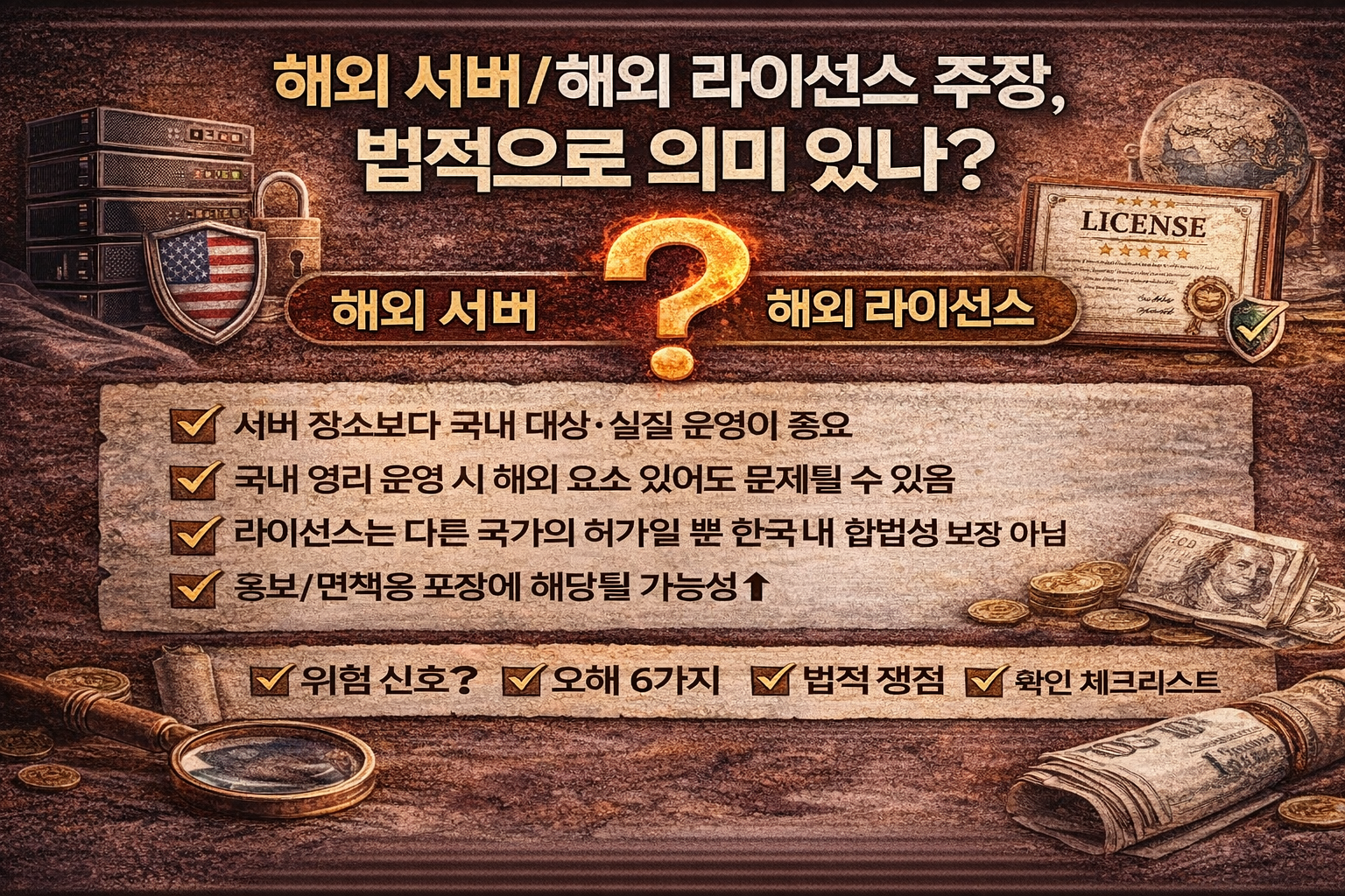 해외 서버/해외 라이선스 주장, 법적으로 의미 있나?