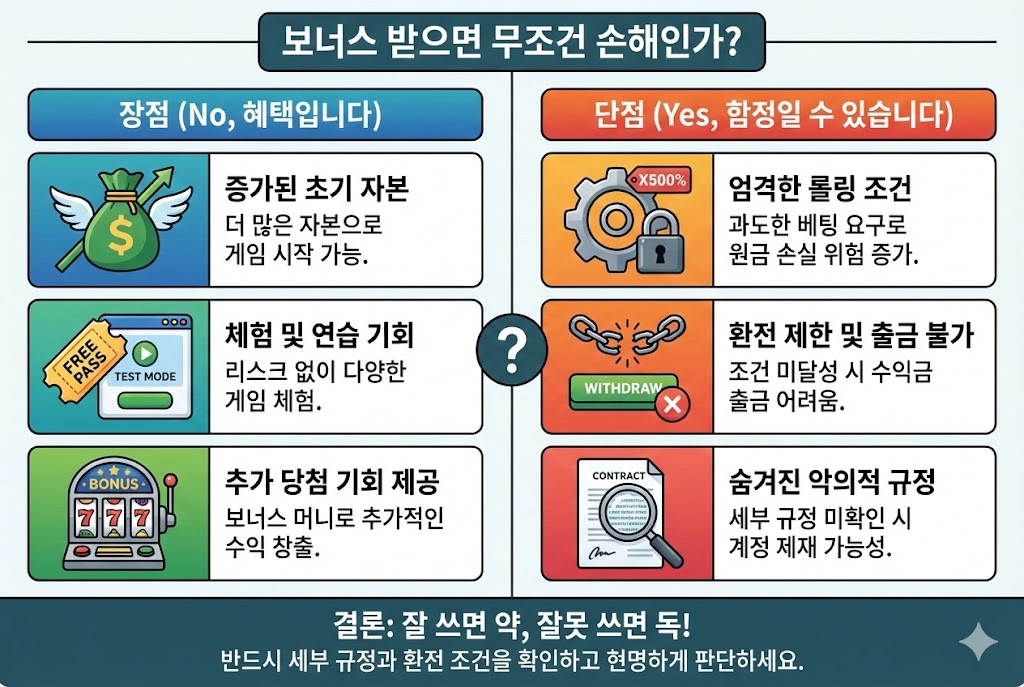 토토사이트 보너스, 받으면 무조건 손해일까? 롤링의 함정과 혜택 완벽 분석
