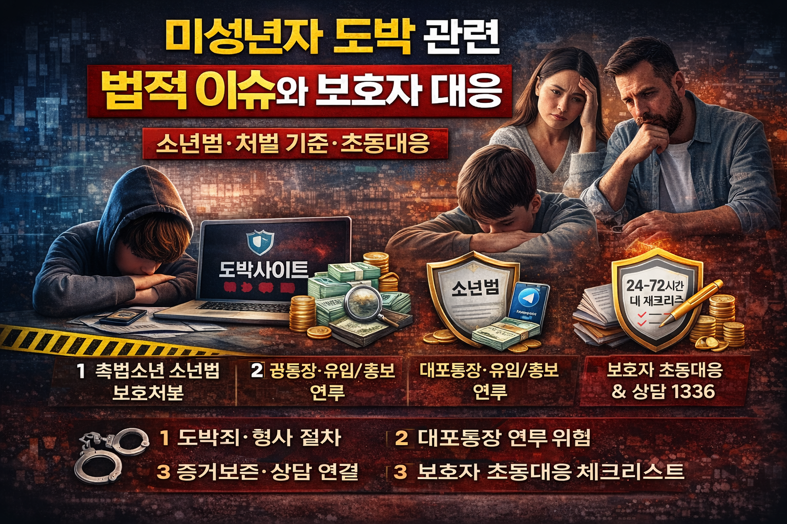 미성년자 도박 관련 법적 이슈와 보호자 대응