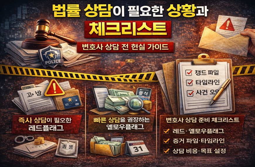 법률 상담이 필요한 상황과 체크리스트