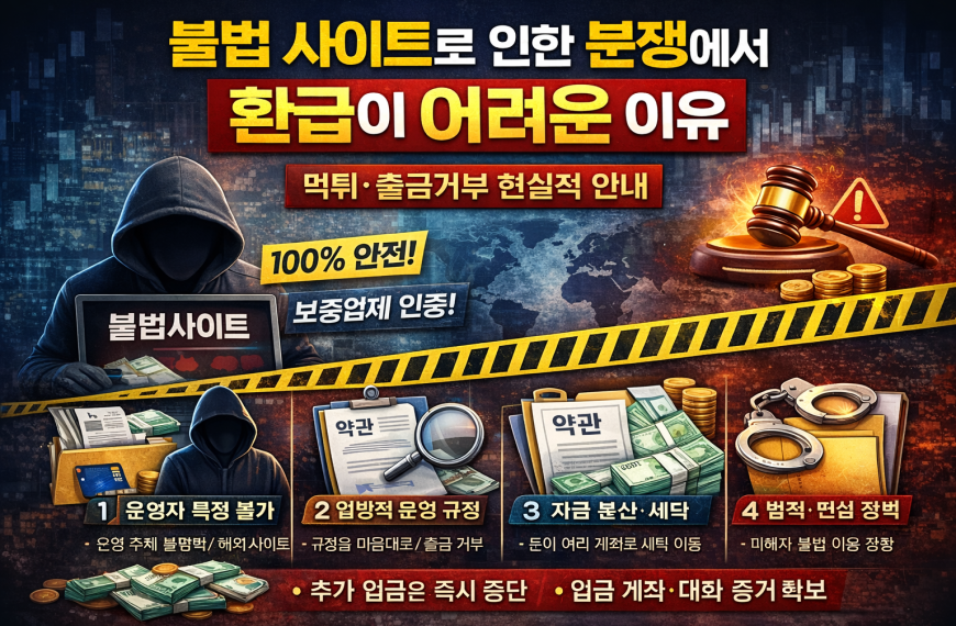 불법 사이트로 인한 분쟁에서 환급이 어려운 이유