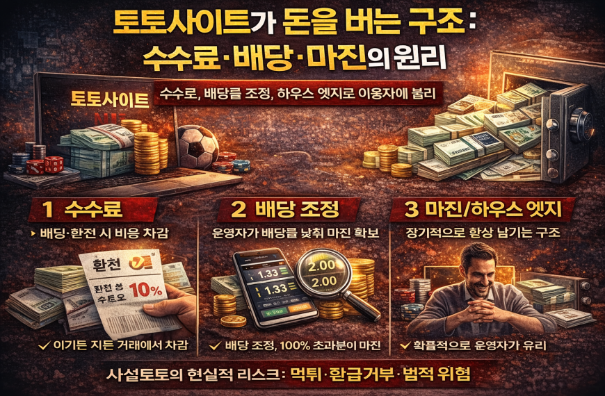 토토사이트가 돈을 버는 구조: 수수료·배당·마진의 원리