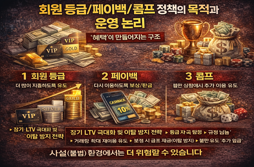 회원 등급/페이백/콤프 정책의 목적과 운영 논리