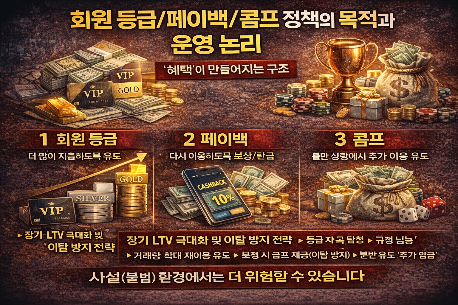 회원 등급/페이백/콤프 정책의 목적과 운영 논리