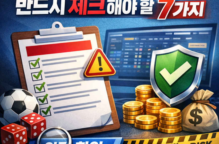 토토 사이트 첫 가입 전 반드시 체크해야 할 7가지