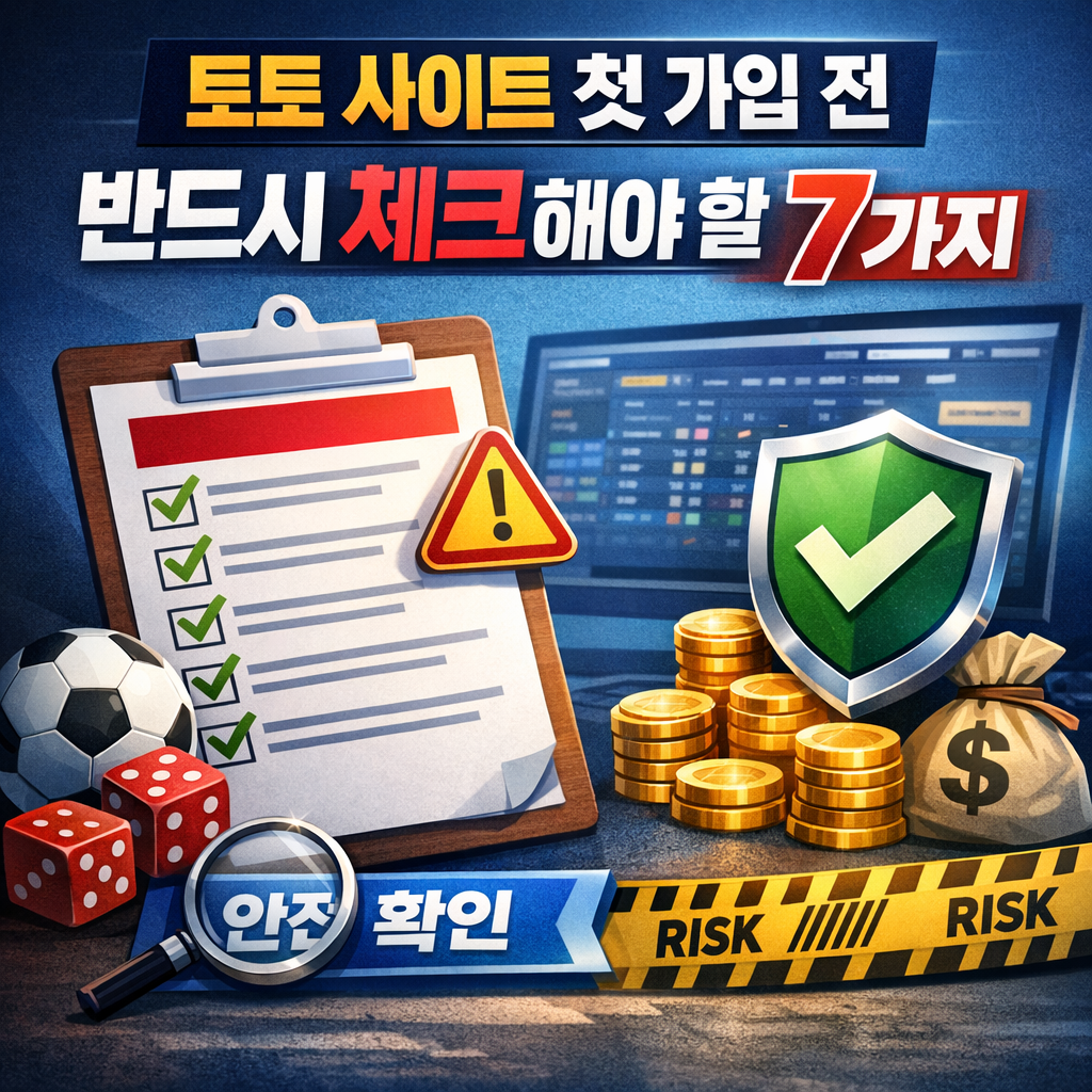 토토 사이트 첫 가입 전 반드시 체크해야 할 7가지