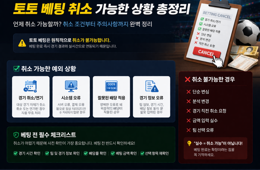 토토 베팅 취소 가능한 상황 총정리