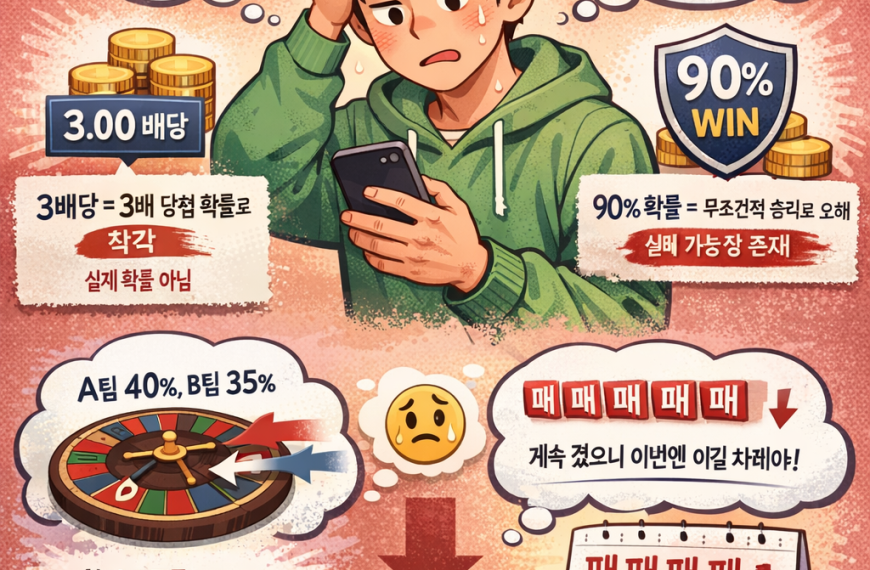 토토 이용 중 잘못된 확률 이해 사례