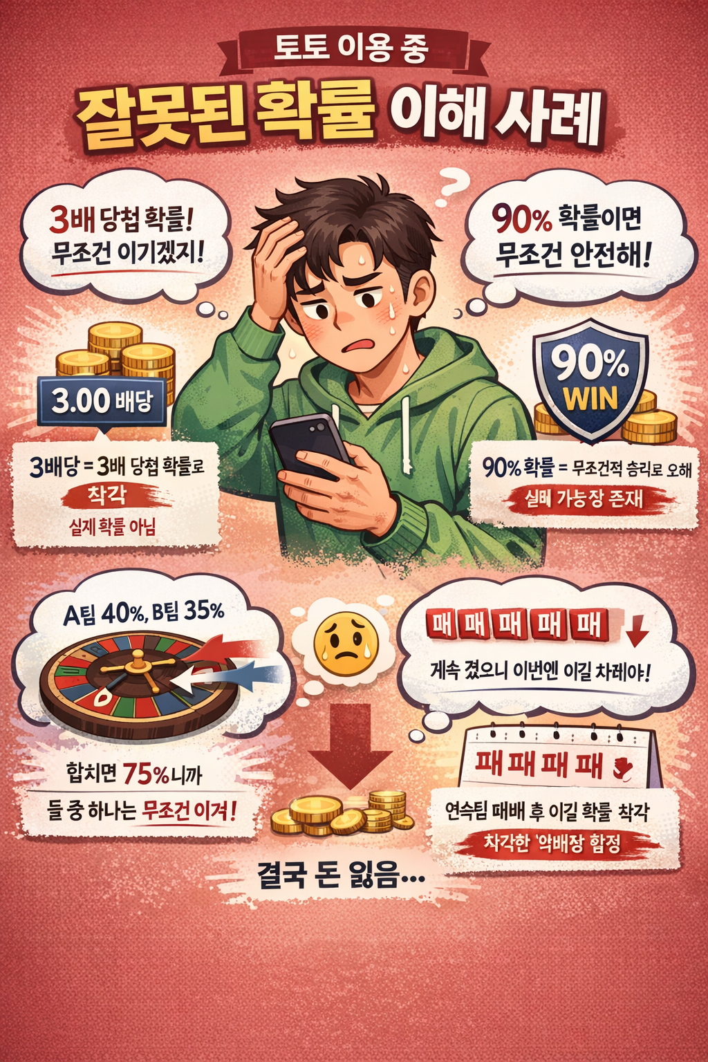 토토 이용 중 잘못된 확률 이해 사례