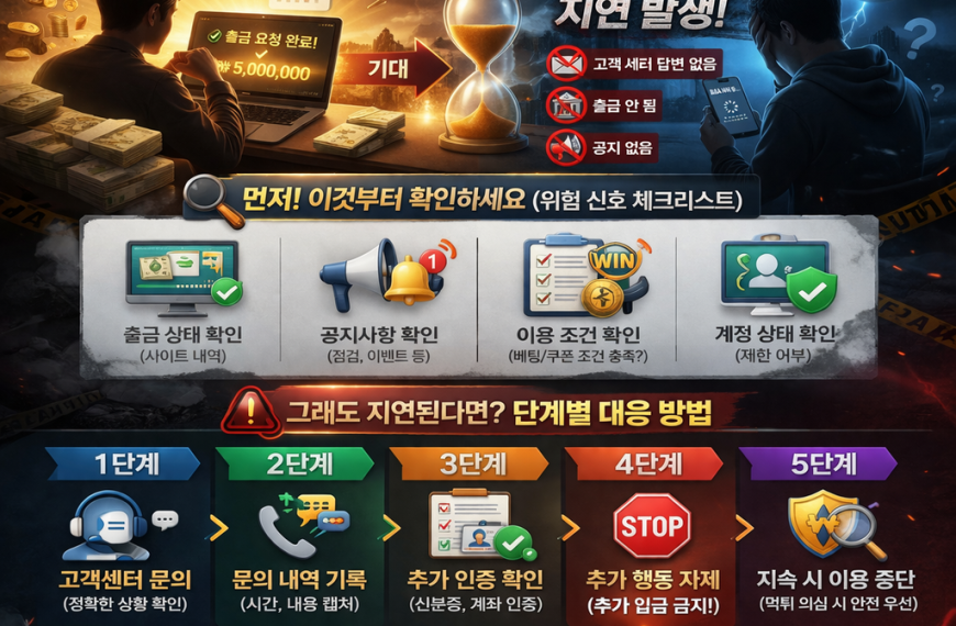 토토 출금 요청 후 지연될 때 대응 방법 (위험 신호일까?)