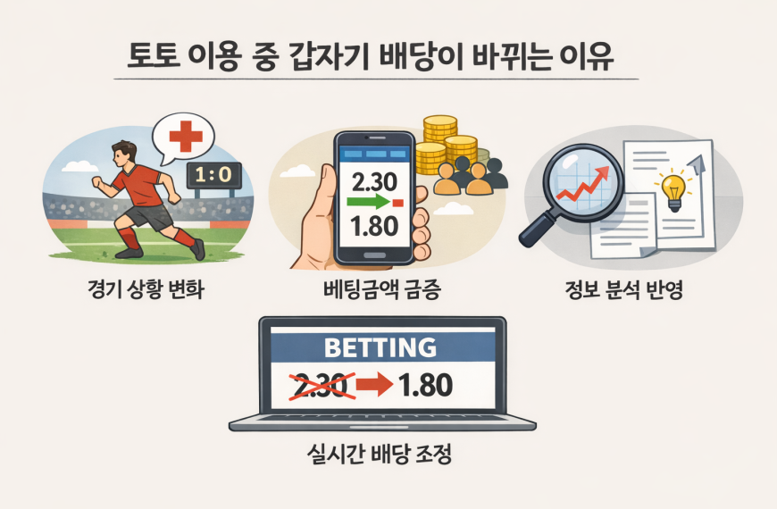 토토 이용 중 갑자기 배당이 바뀌는 이유