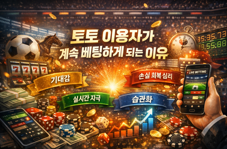 토토 이용자가 계속 베팅하게 되는 이유