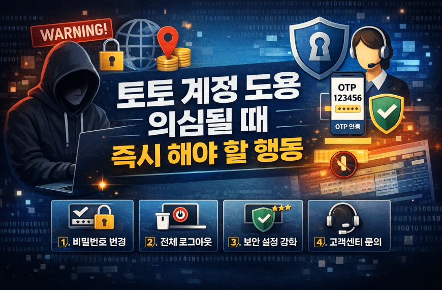 토토 계정 도용 의심될때
