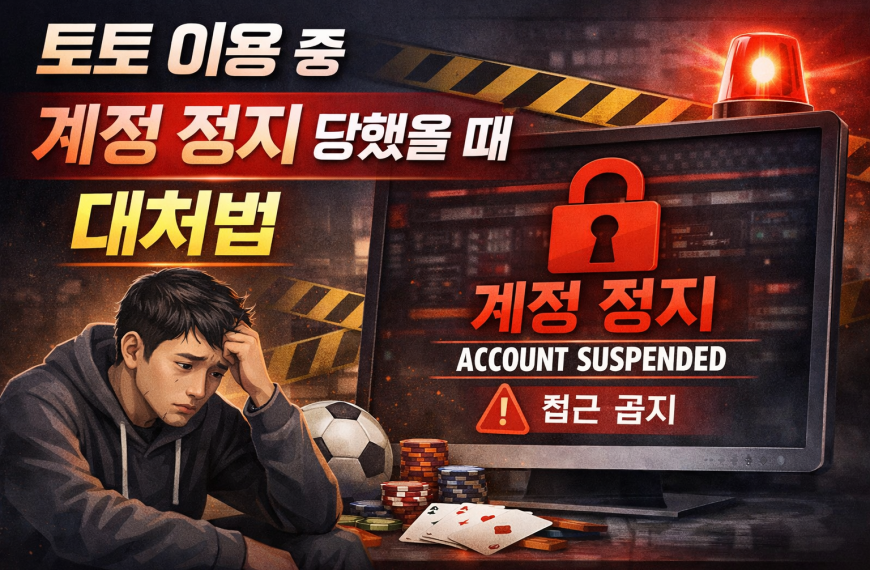 토토 이용 중 계정 정지 당했을 때 대처법