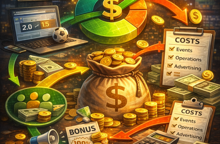 토토 사이트 수익 구조가 어떻게 만들어지는지 표현한 대표 이미지